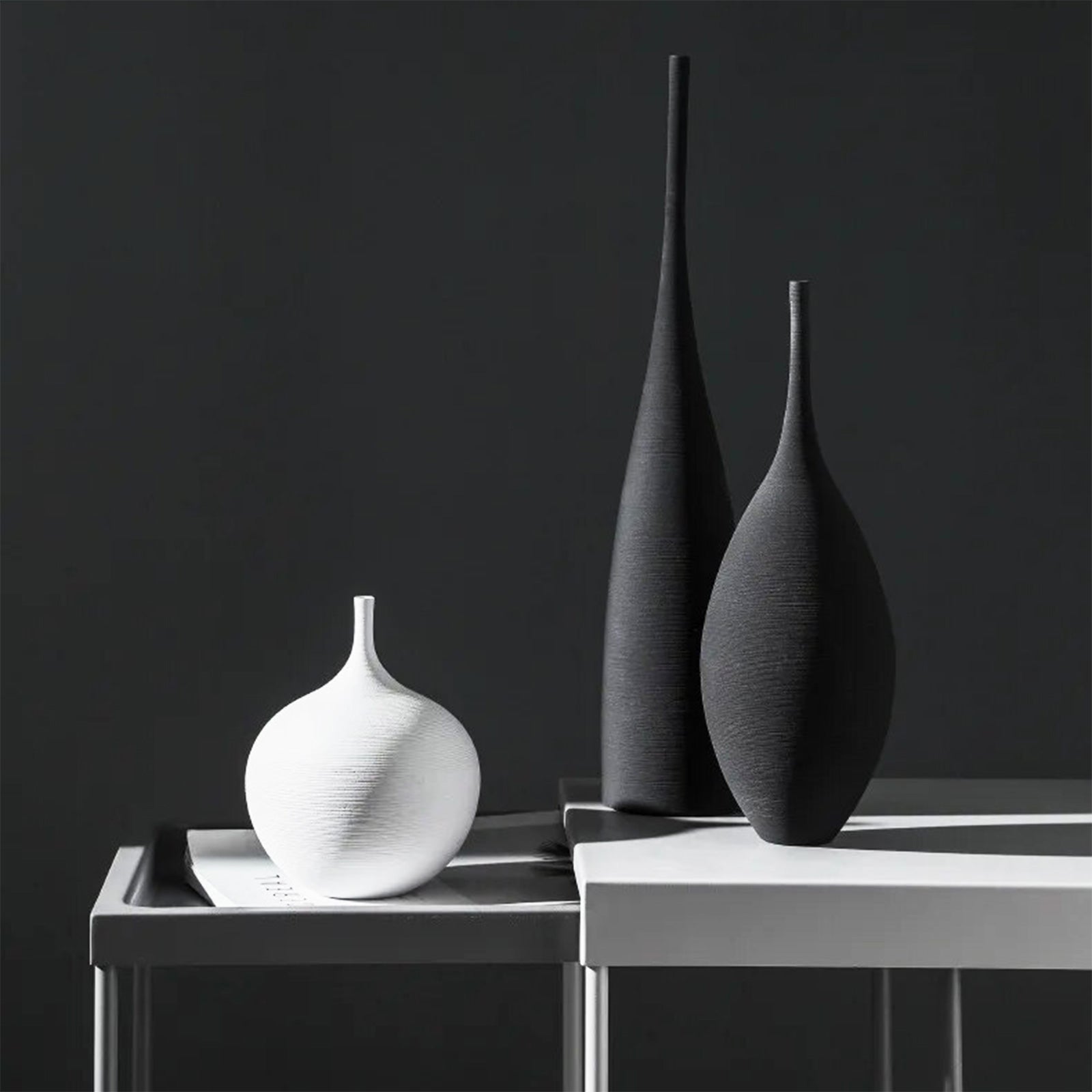 Minimalist Handmade Vases with Long, Elegant Necks