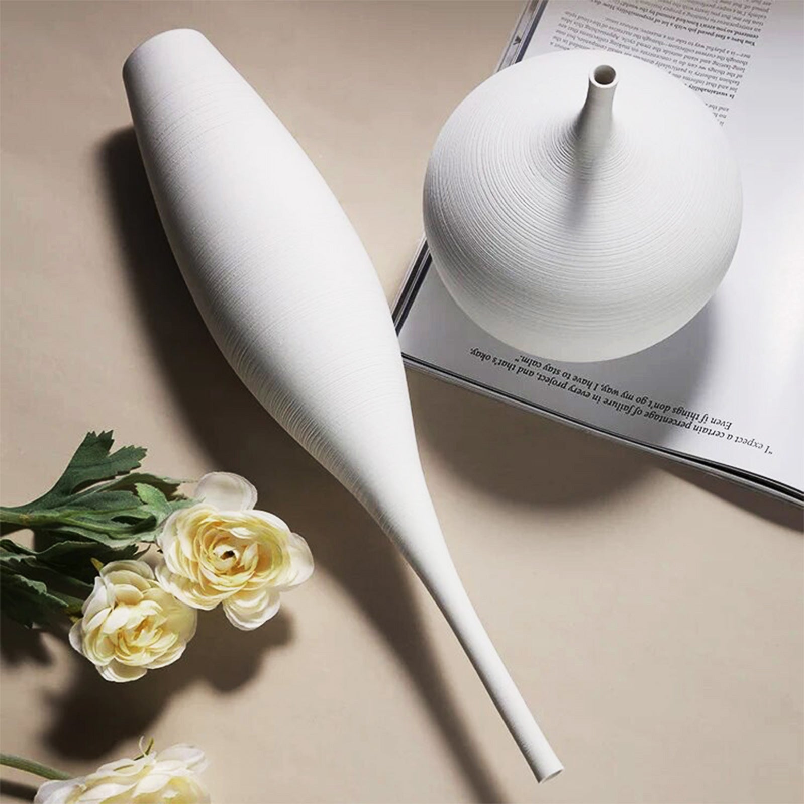 Minimalist Handmade Vases with Long, Elegant Necks