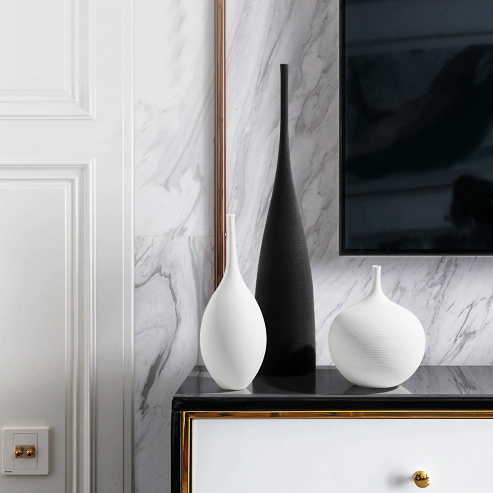 Minimalist Handmade Vases with Long, Elegant Necks