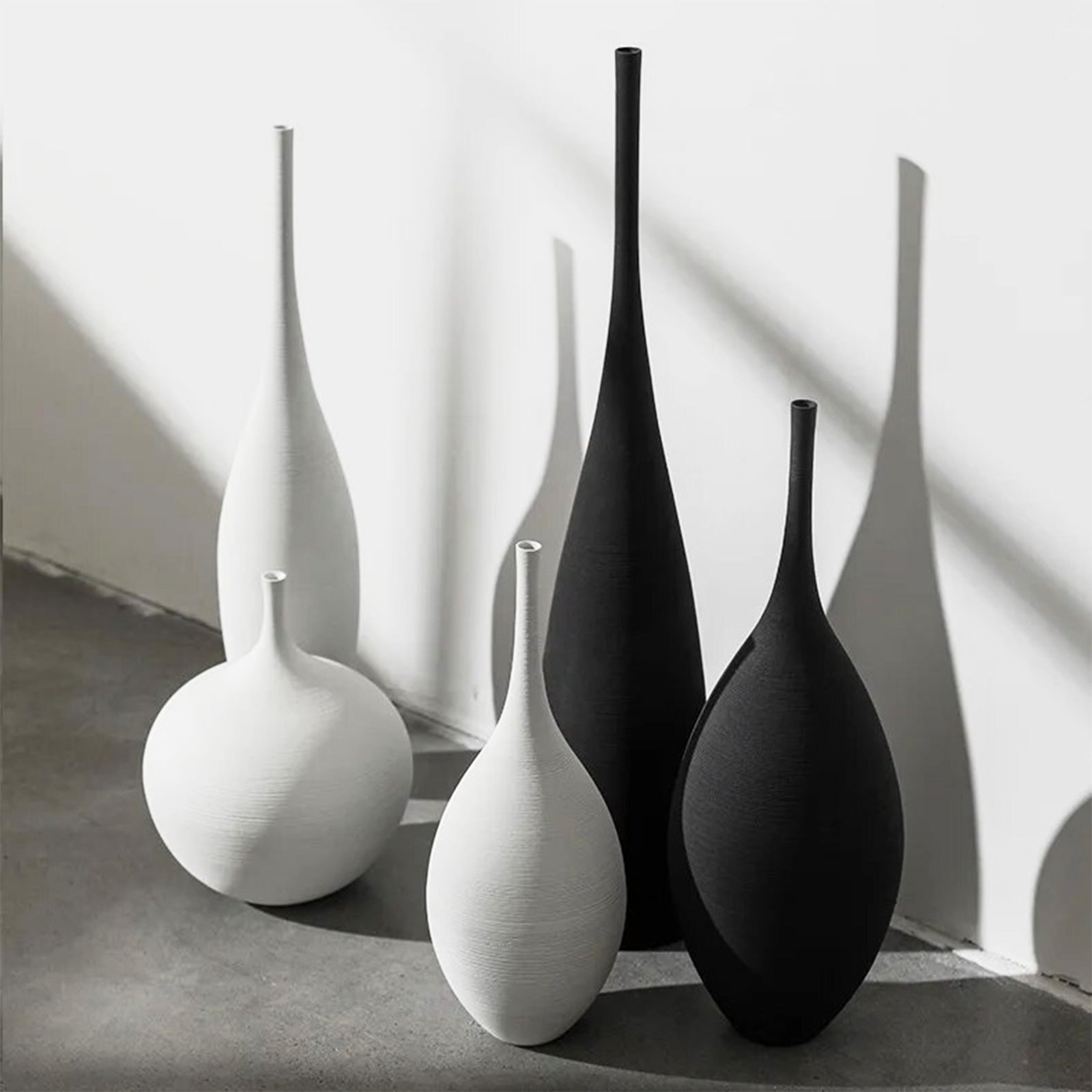 Minimalist Handmade Vases with Long, Elegant Necks