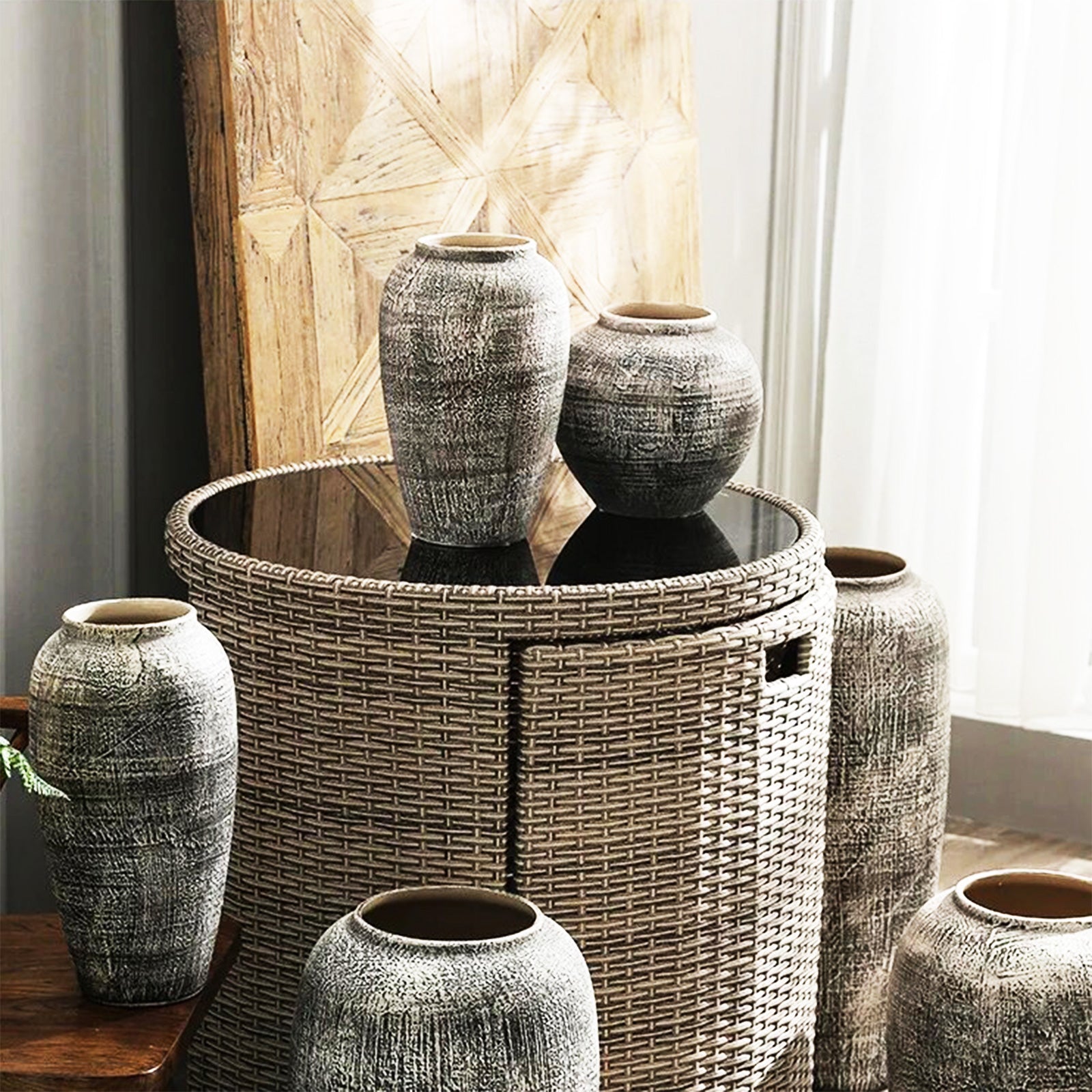 Nordic Charm: Vases with Linework Pattern