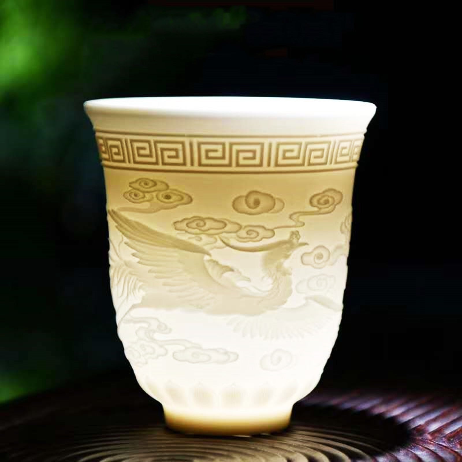 Eastern Charm Meets Practicality: Pure White Chinese Porcelain Tea Cups (4 styles)