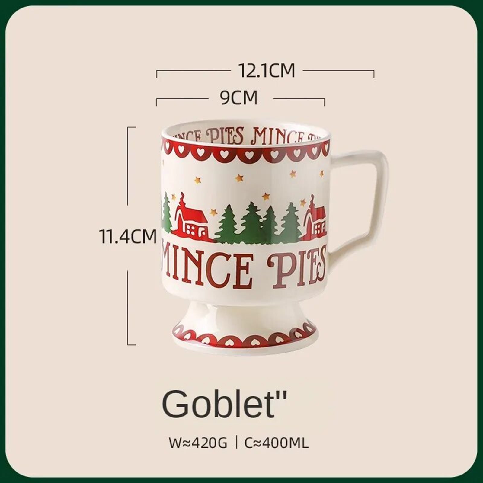 Quirky Goblet Christmas Mugs for Cheerful Celebrations!