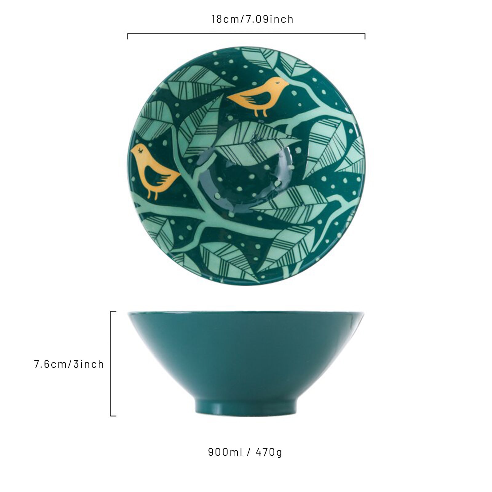 Ramen Bowls With Various Motifs Drawings (4 styles, 2 sizes)