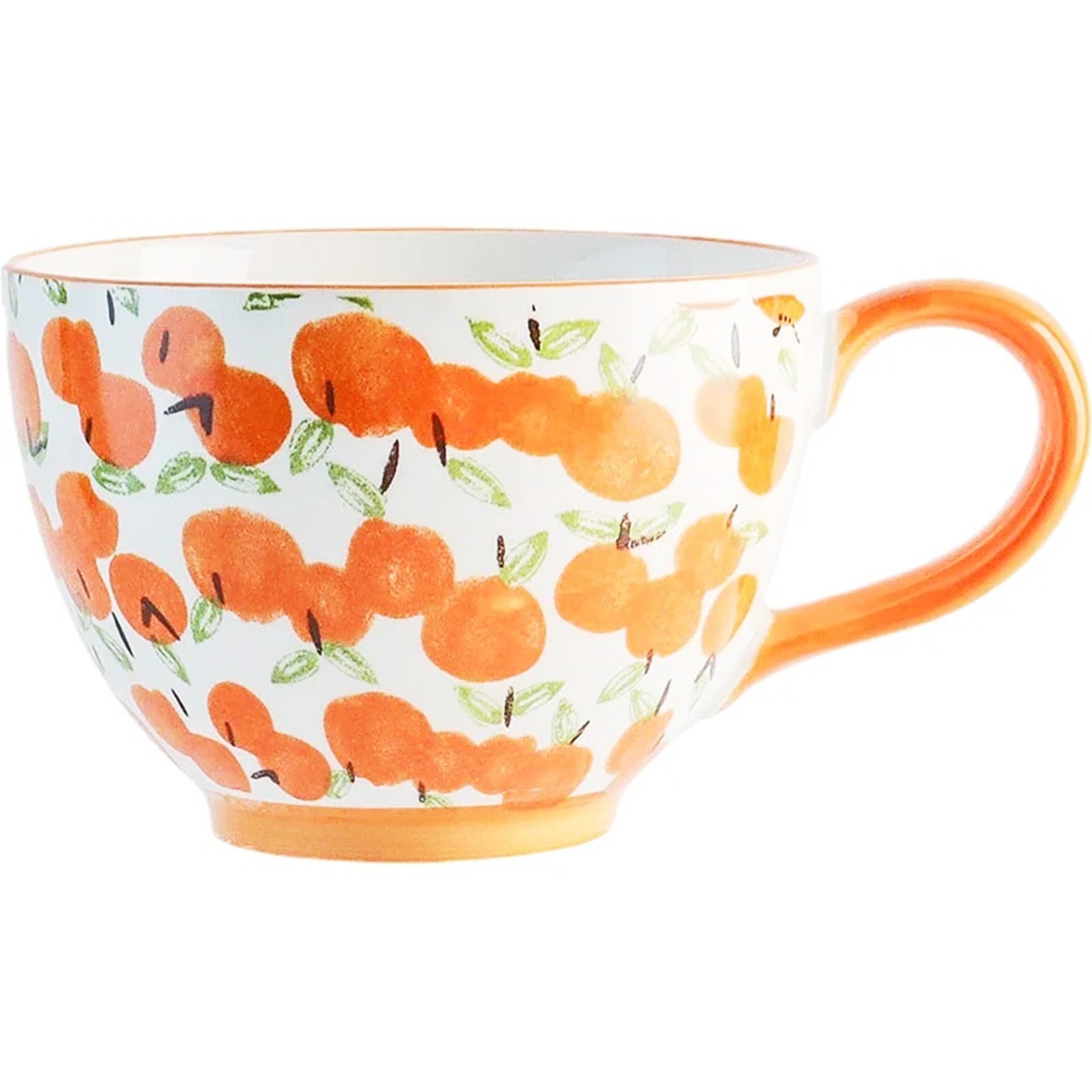 Retro Breakfast Mugs with Hand-Drawn Motifs