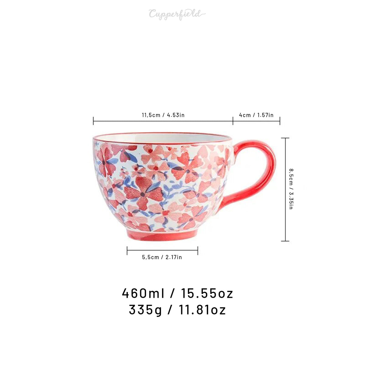 Retro Breakfast Mugs with Hand-Drawn Motifs