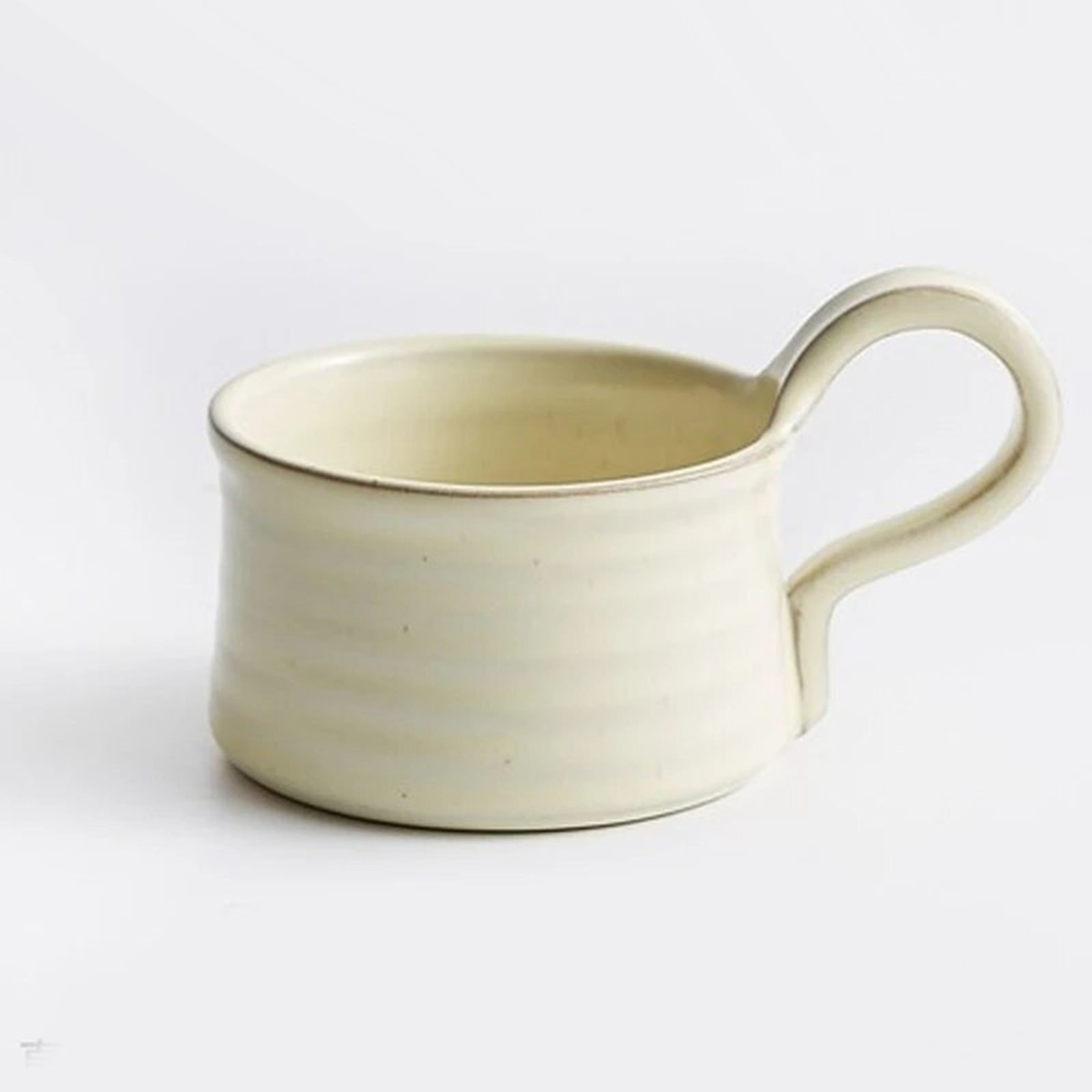 Retro Japanese Mugs with Ribs and Cute Curled Ear