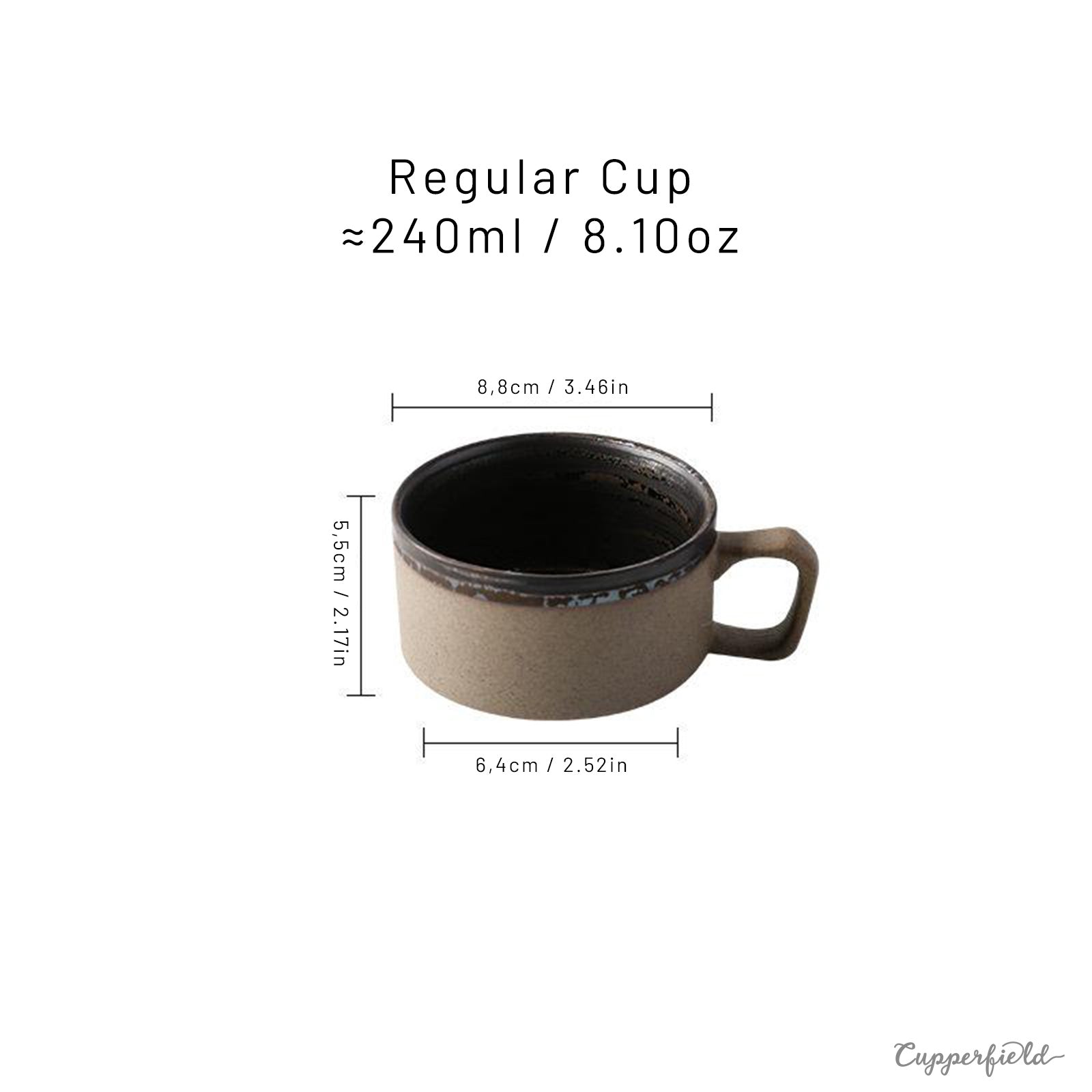 Cone Shaped Ceramic Coffee Cup With Holder Cube (4 styles