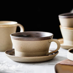 Rustic Cups & Mugs With Inner Spiral Design (3 sizes)