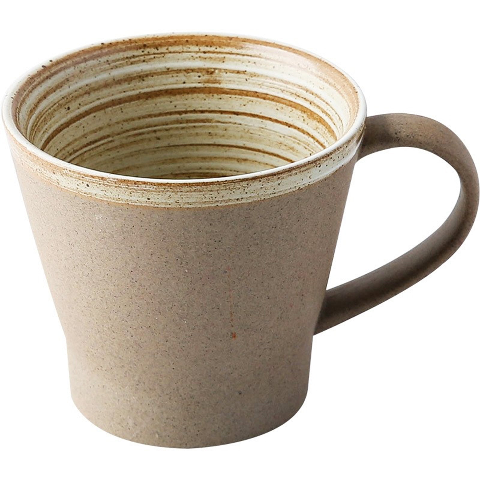 Rustic Cups & Mugs With Inner Spiral Design (3 sizes)