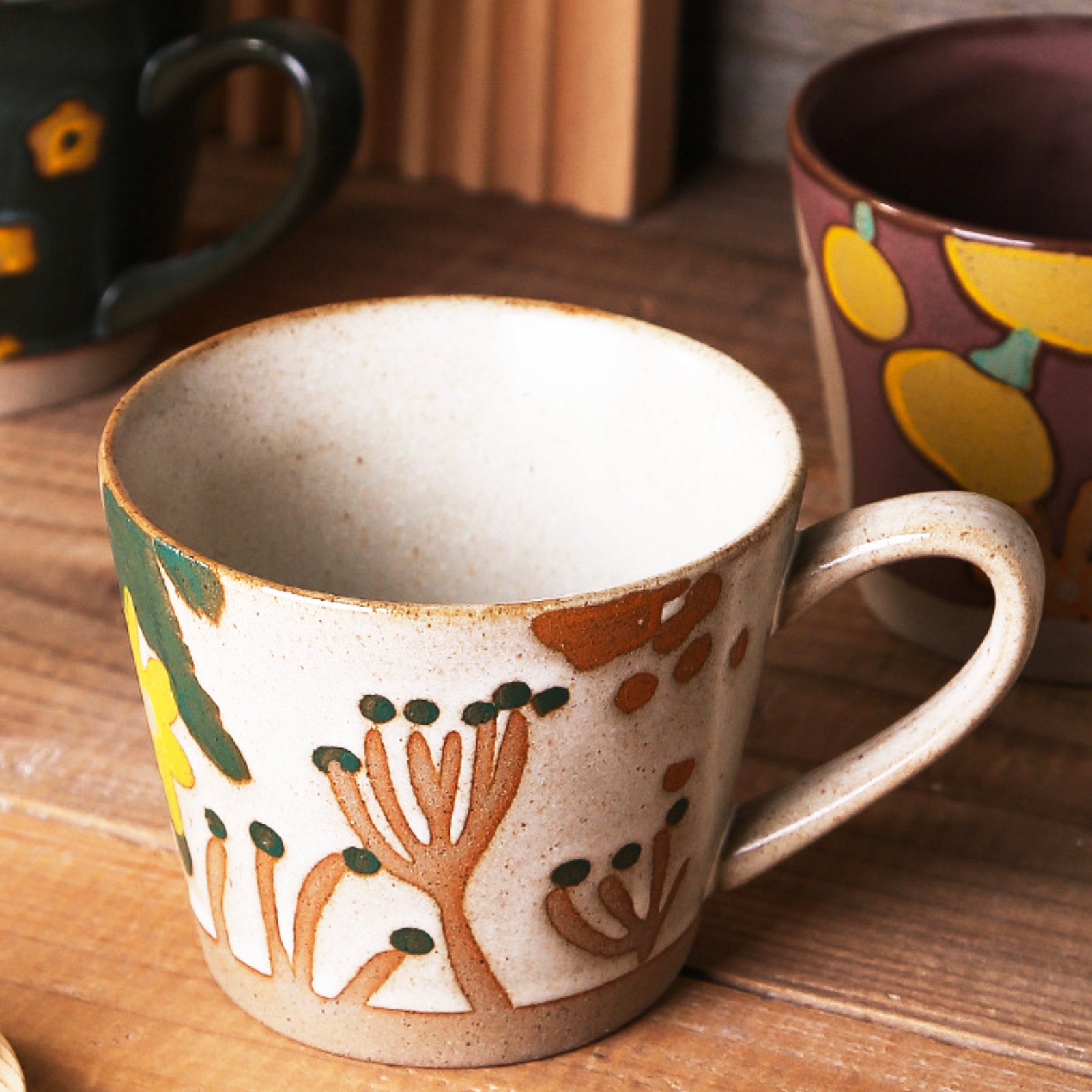 Rustic Floral Ceramic Mugs – Unique & Stylish Designs