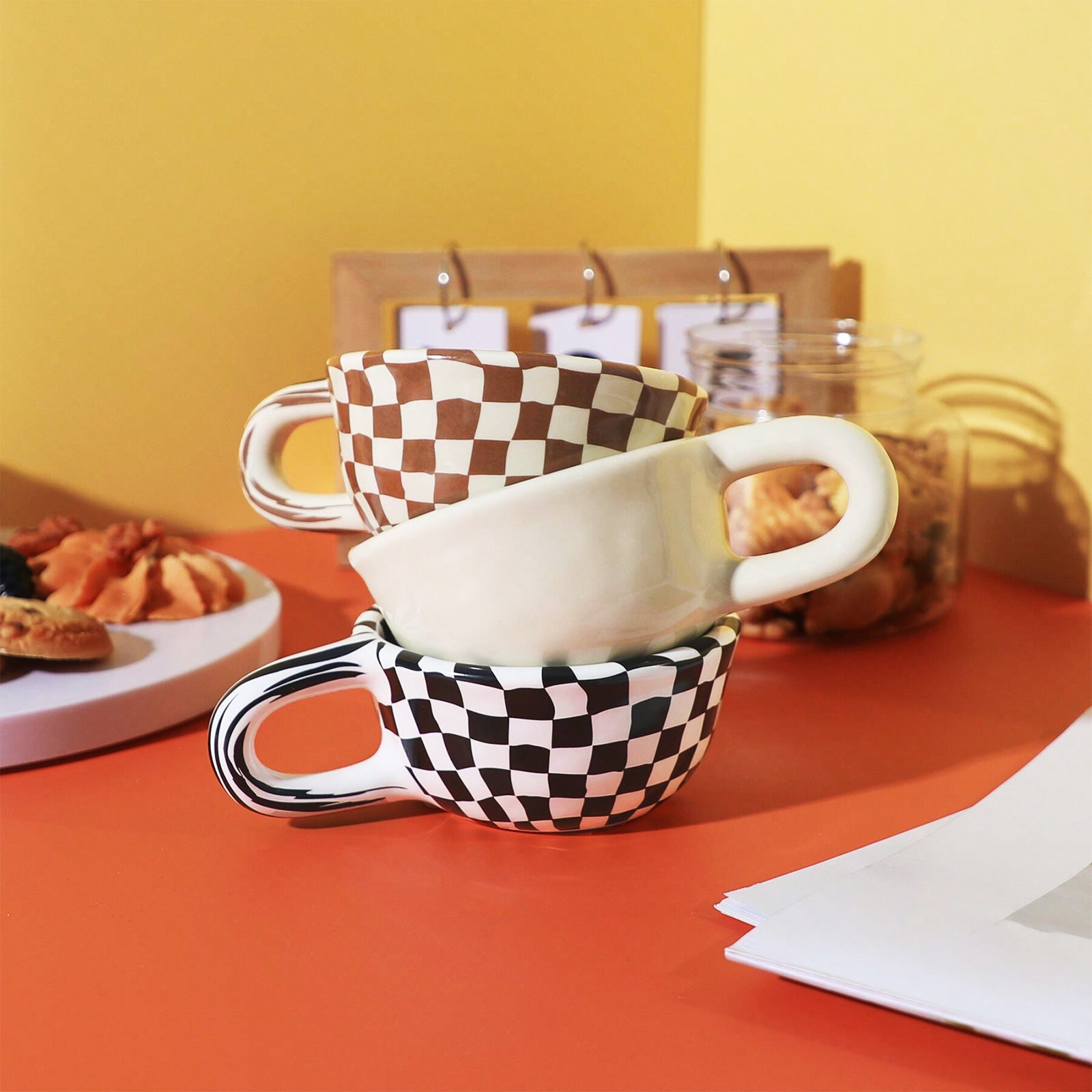 Spice Up Your Coffee Routine with Vibrant Op-Art Cups!