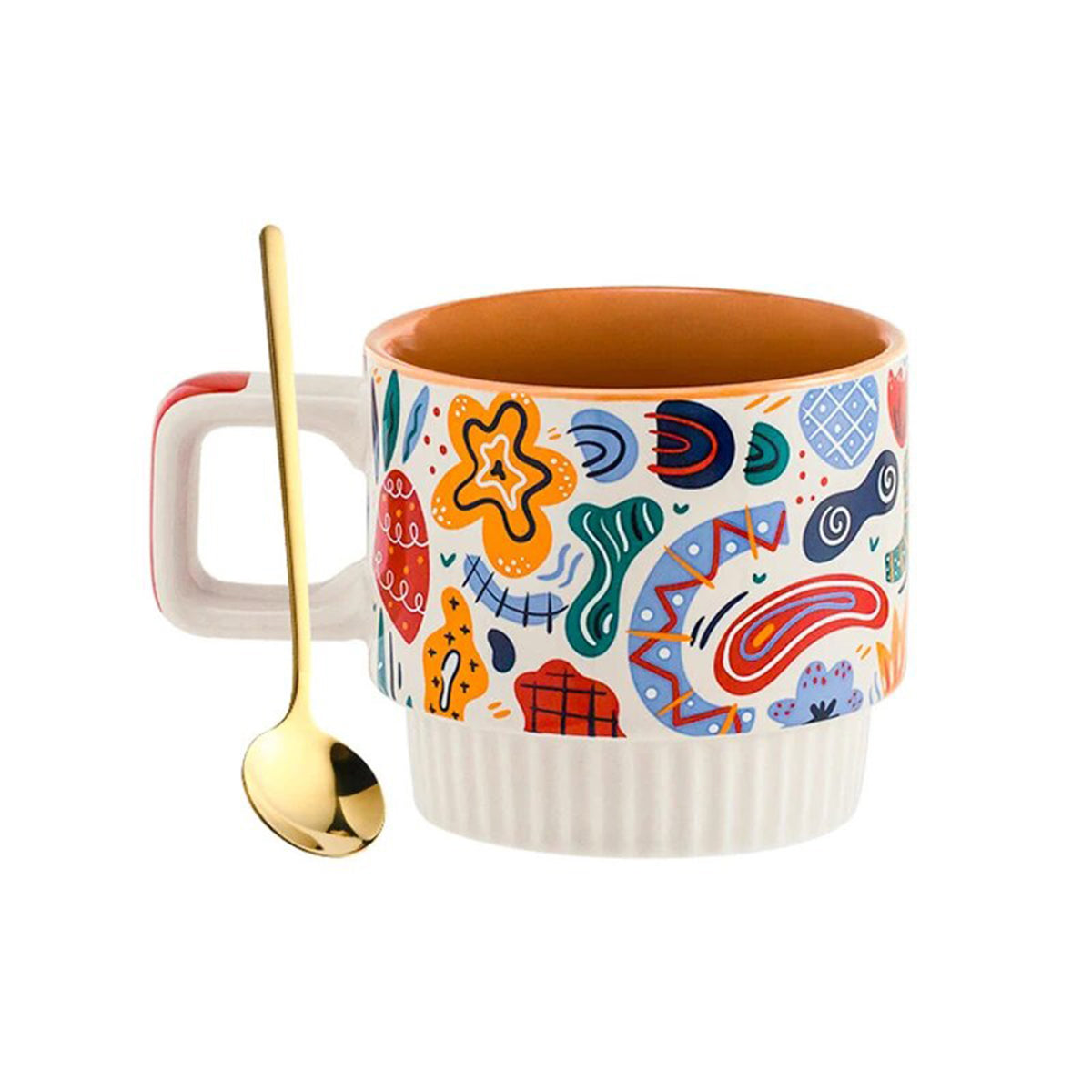 Stackable Elegance: Coffee Mugs with Artistry and Adventure