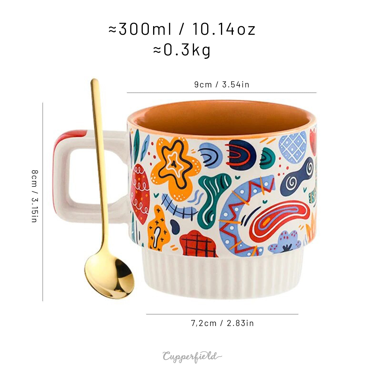 Stackable Elegance: Coffee Mugs with Artistry and Adventure