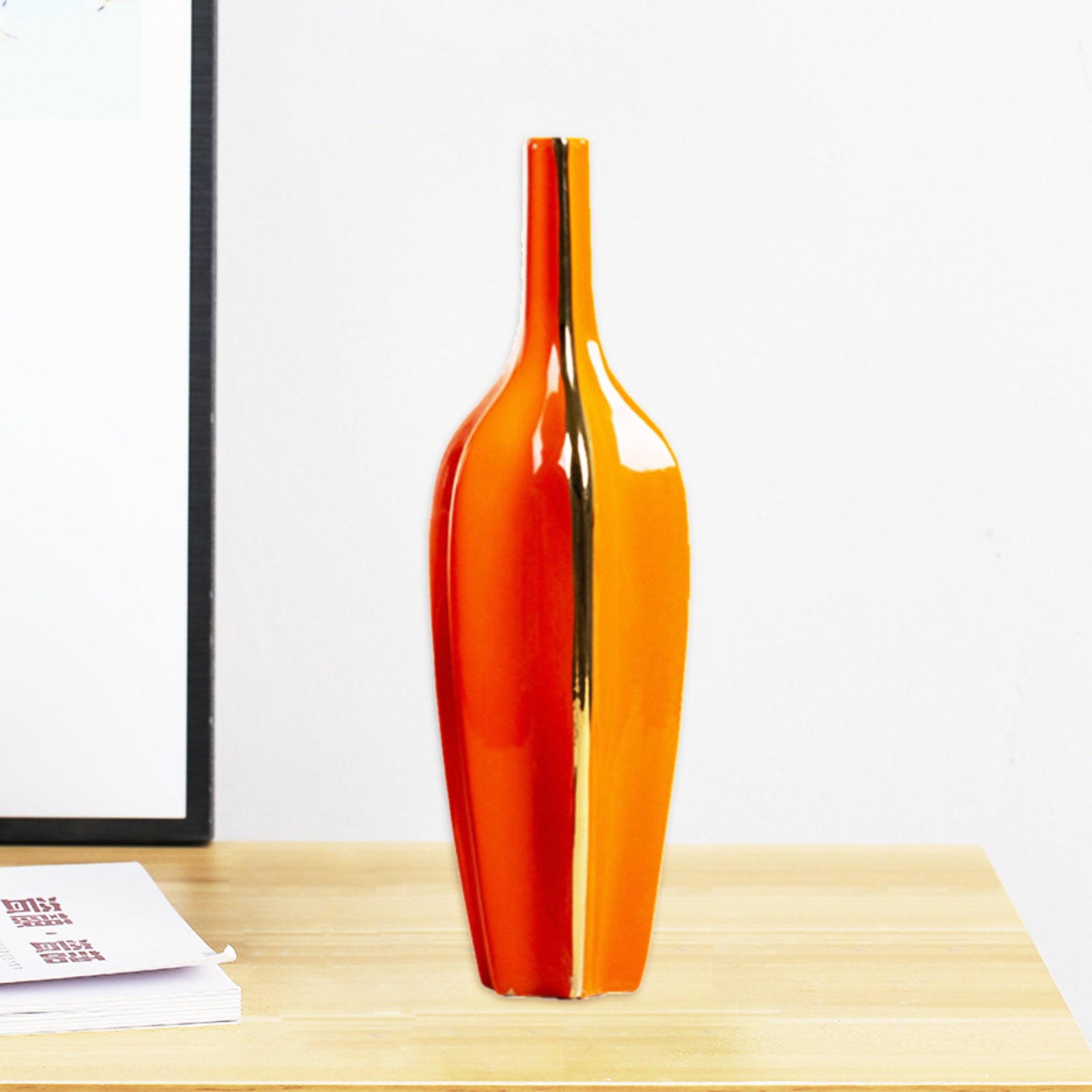 Striking Orange Gradient Vases with a Modern Sculptural Design