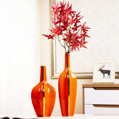 Striking Orange Gradient Vases with a Modern Sculptural Design