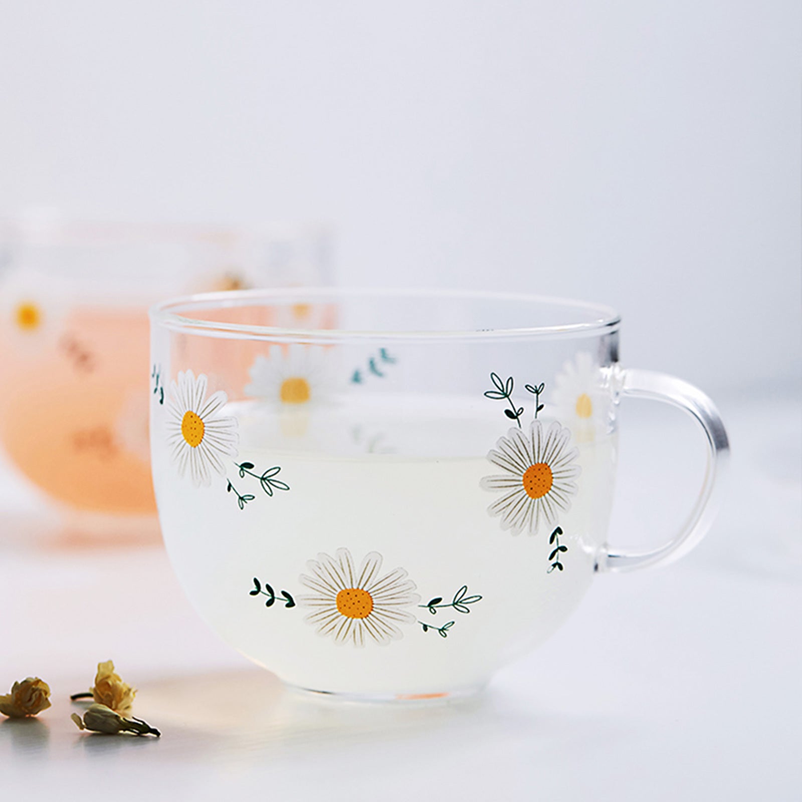Sturdy Glass Mugs with Charming Nature Designs