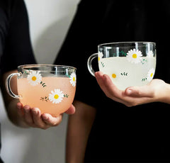 Sturdy Glass Mugs with Charming Nature Designs