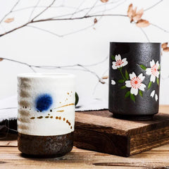 Stylish Japanese-Inspired Oversized Ceramic Cups