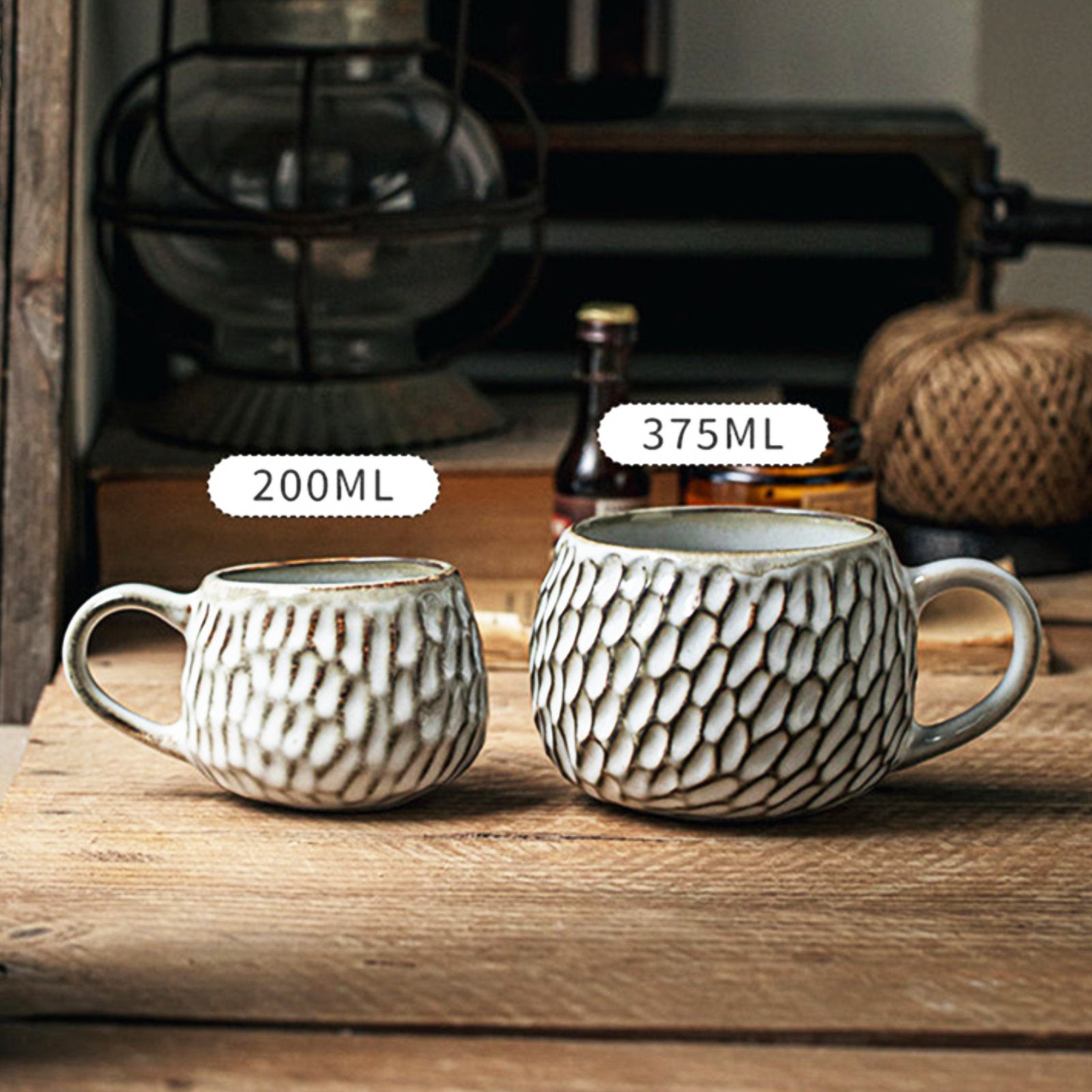Textured Bowl-Shaped Mugs – Vintage Charm with Modern Flair