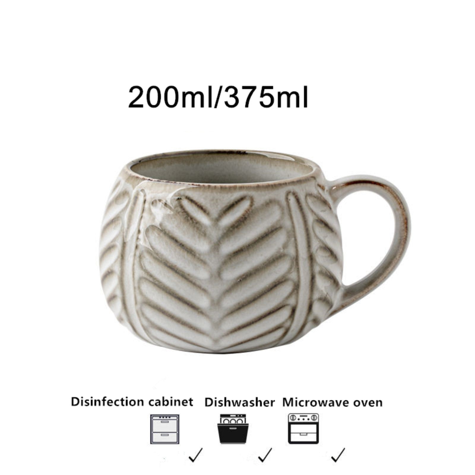 Textured Bowl-Shaped Mugs – Vintage Charm with Modern Flair