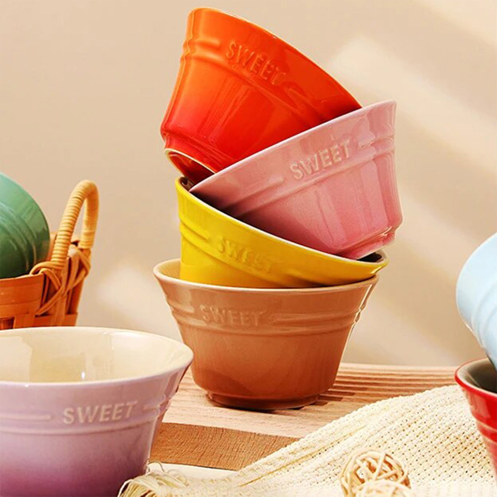 Cute Retro Bowls in Eight Vibrant Colors