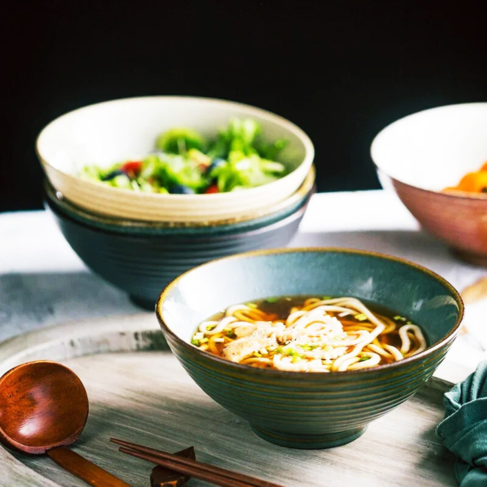 Vibrant Oriental Noodle Bowls - 6 Colorful Options!