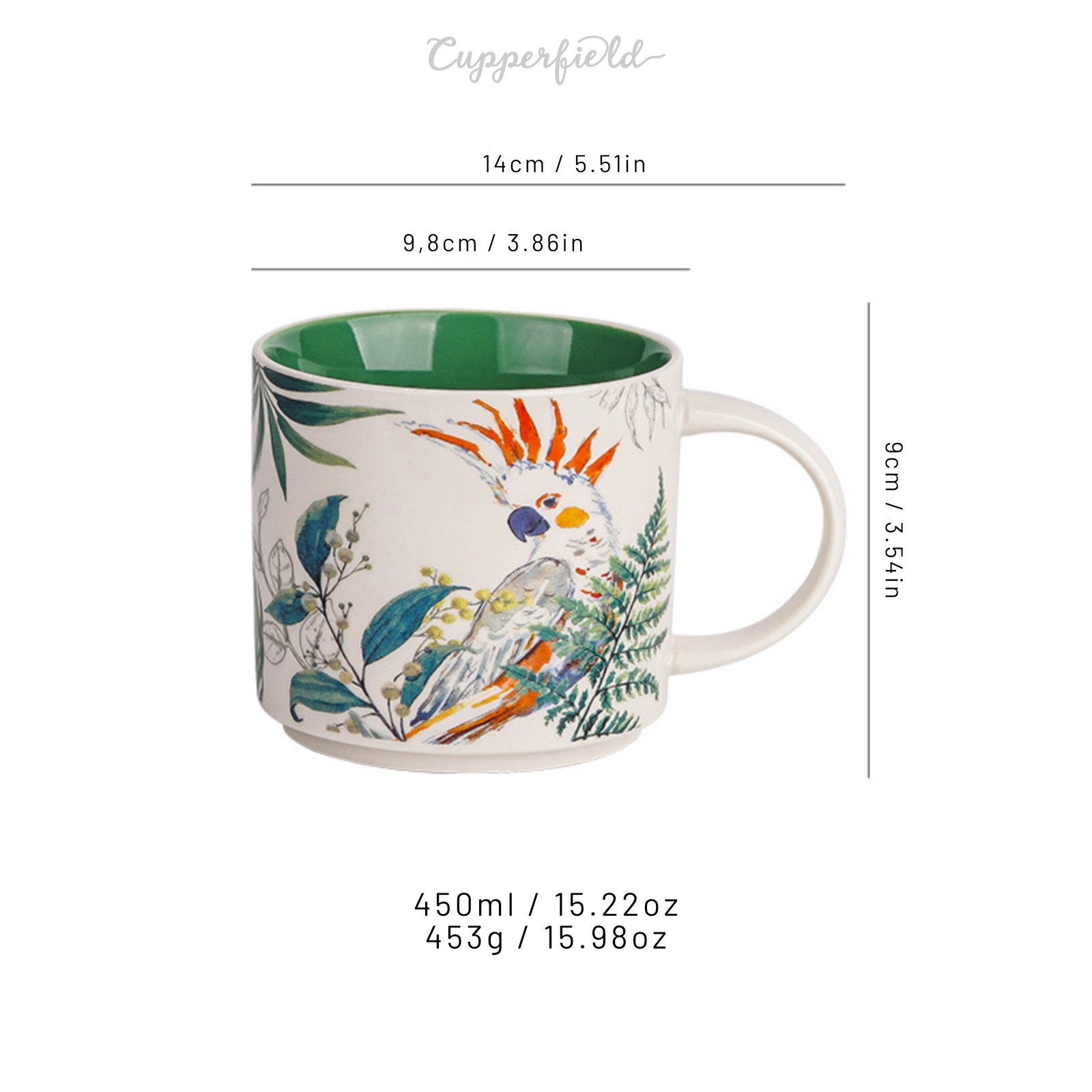 Vibrant Tropical-Themed Ceramic Mugs with Exotic Botanical Designs