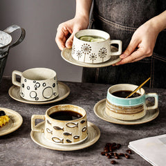 Vintage-Inspired Coffee Cups With Charming Rustic Ceramic Effect