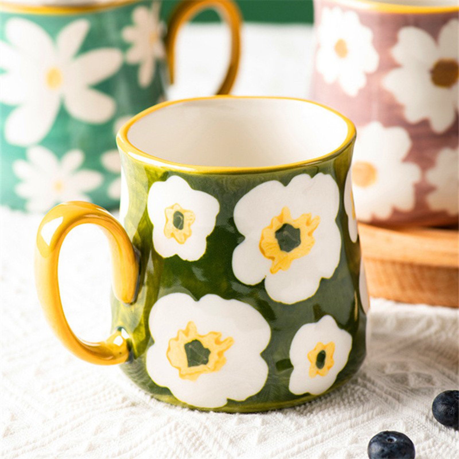 Brighten Your Kitchen with Colorful, Durable Floral Mugs-7