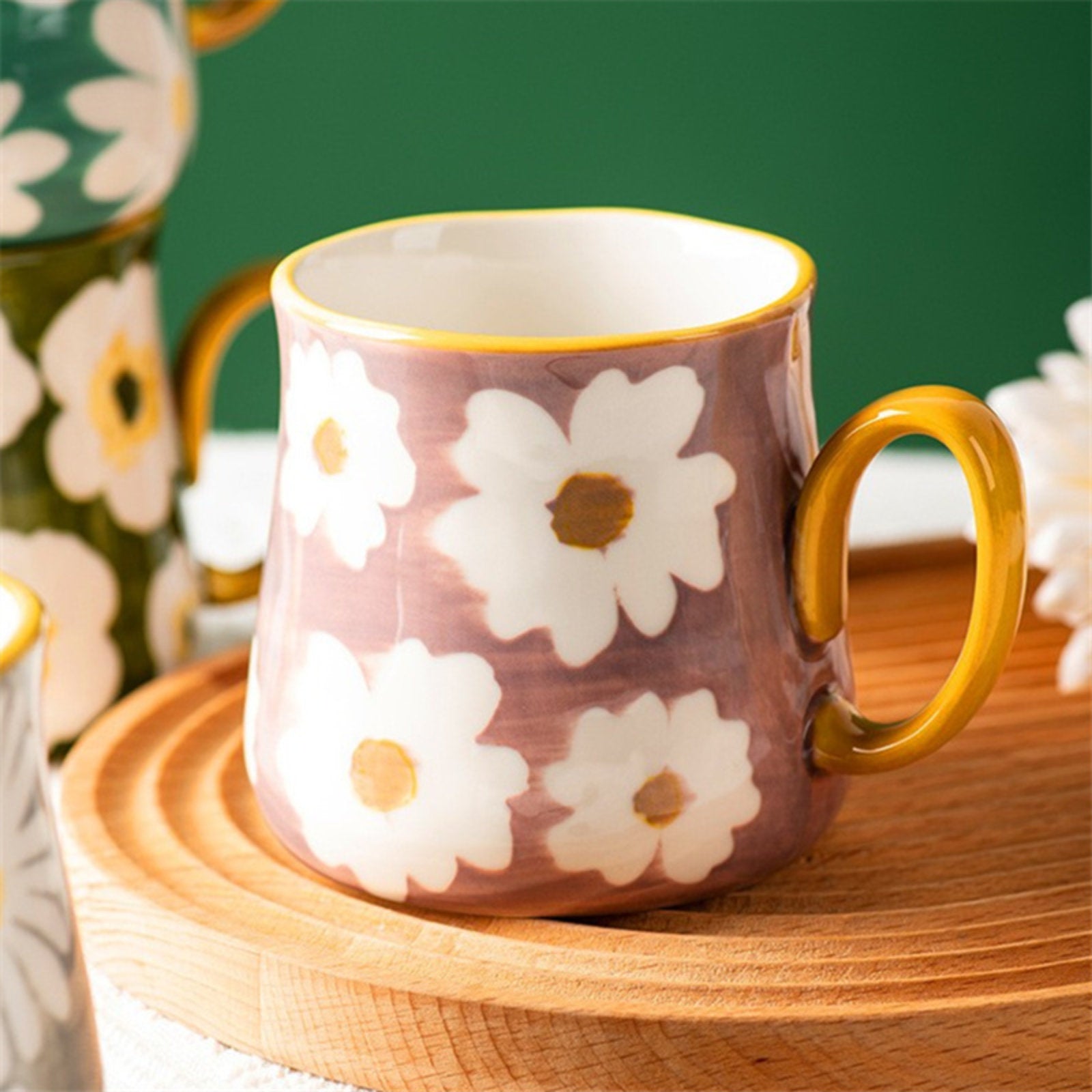 Brighten Your Kitchen with Colorful, Durable Floral Mugs-5