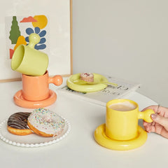 Playful Ceramic Mugs with Eye-Catching Handles-8