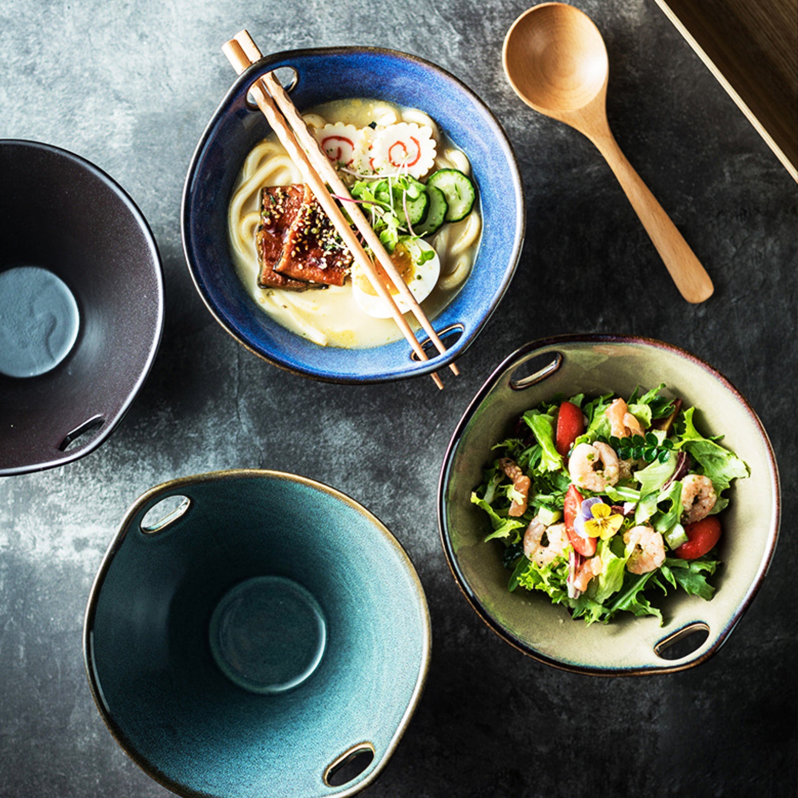 Versatile Ceramic Bowls in Eye-Catching Colors and Practical Sizes-14