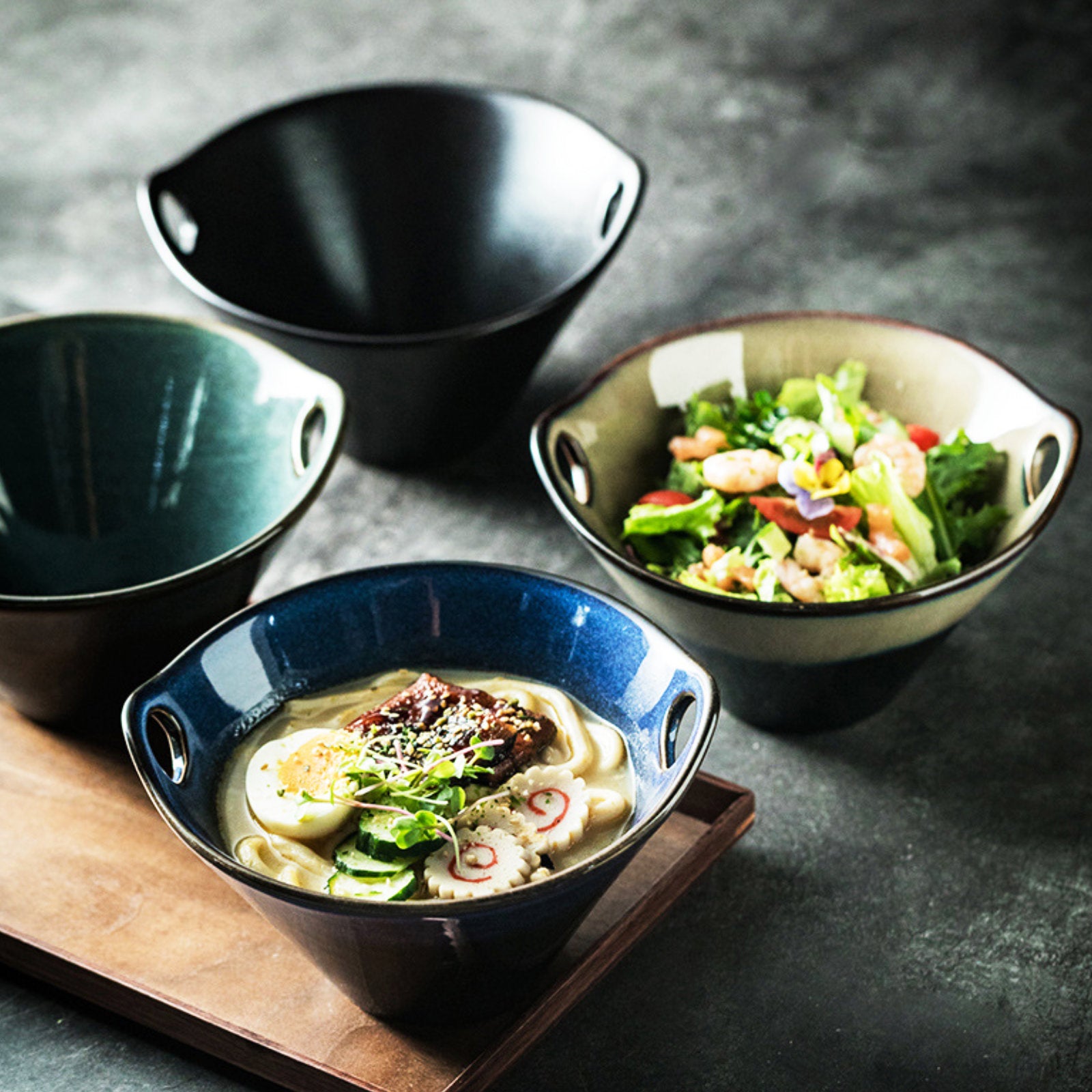 Versatile Ceramic Bowls in Eye-Catching Colors and Practical Sizes-0