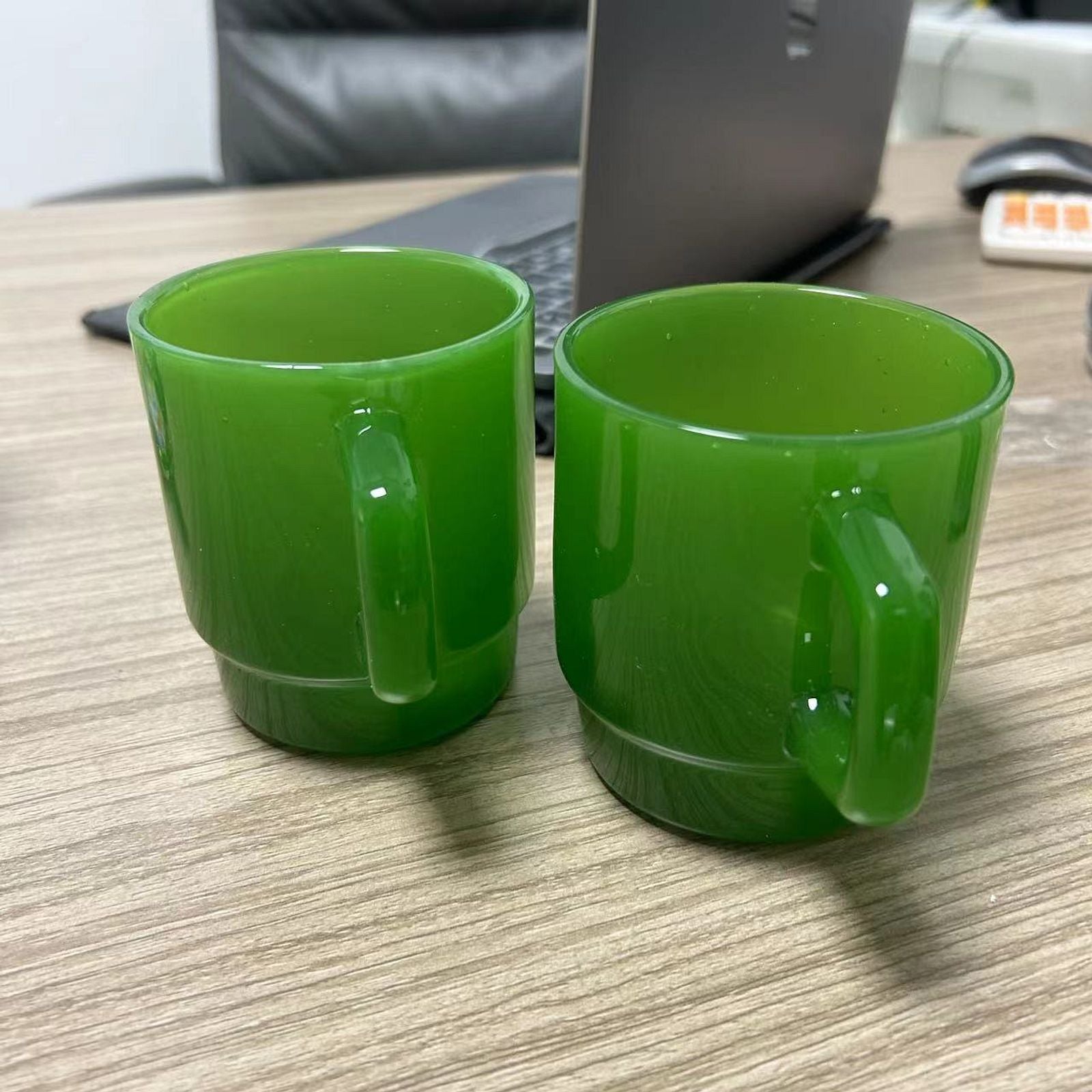 Colorful Glass Mug Set with Unique Handles-12