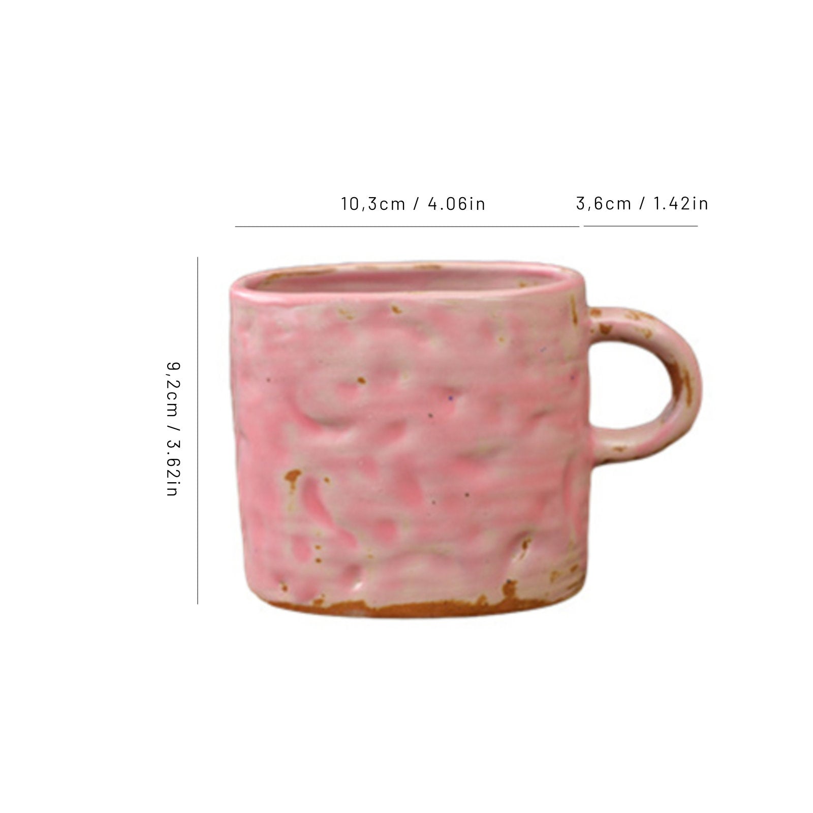 Rustic Ceramic Coffee Mug with Hand-Applied Glaze Design-0