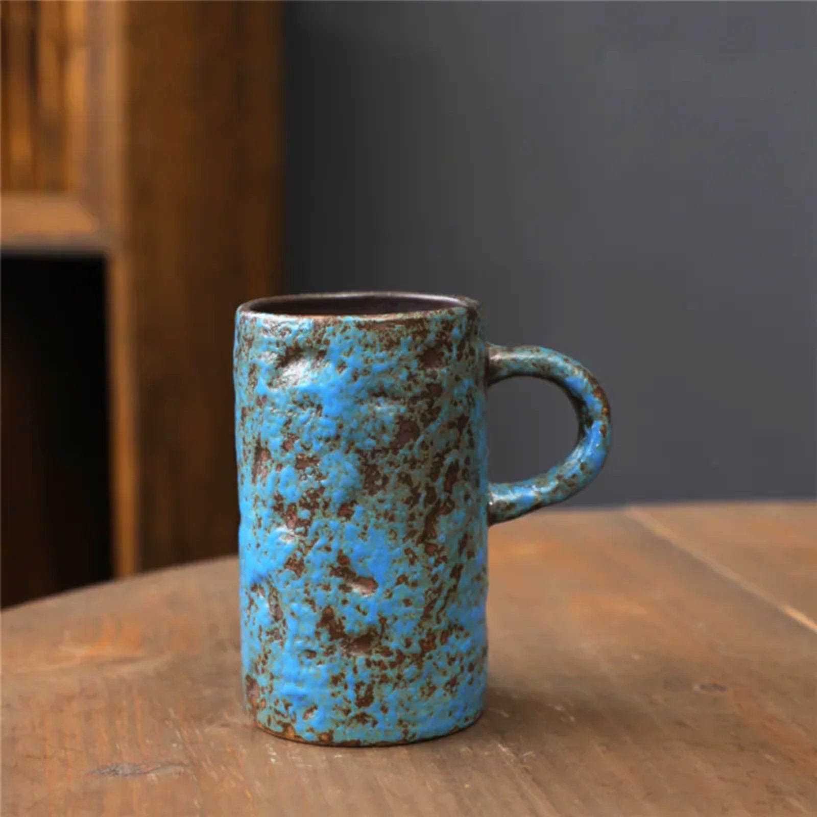 Organic Shape Ceramic Mugs with a Hand-Kneaded Aesthetic-5