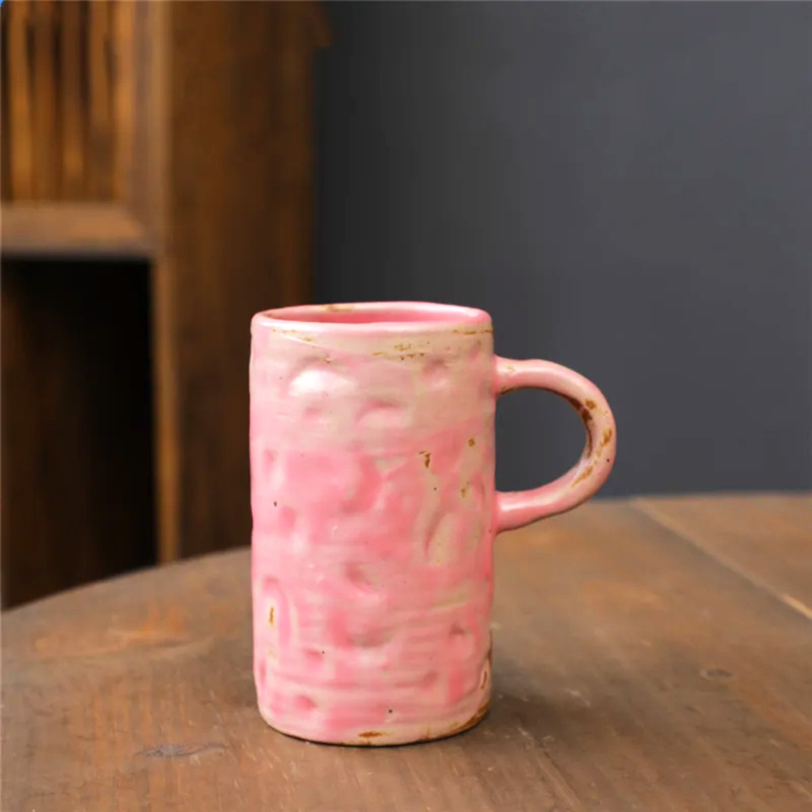 Organic Shape Ceramic Mugs with a Hand-Kneaded Aesthetic-2