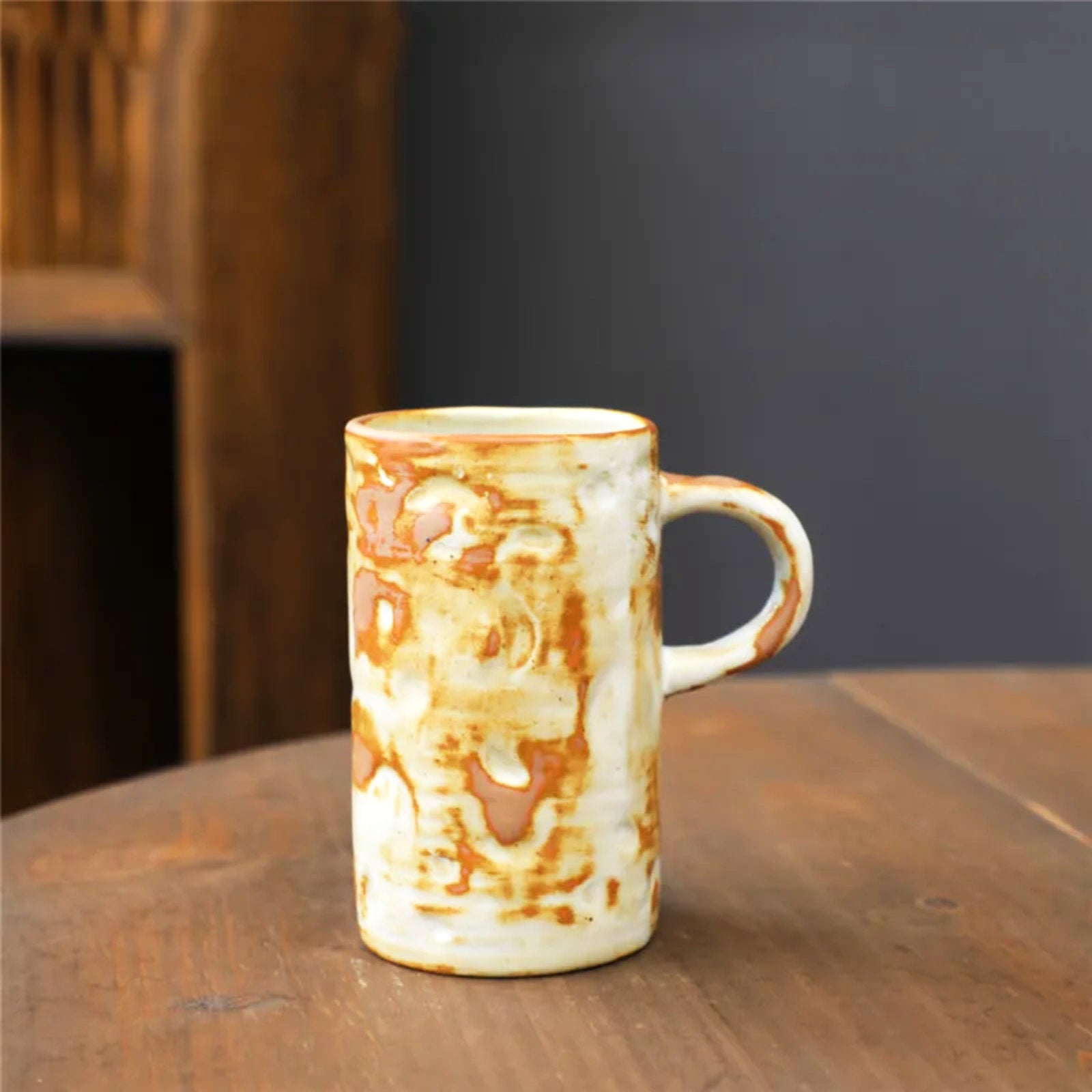 Organic Shape Ceramic Mugs with a Hand-Kneaded Aesthetic-6