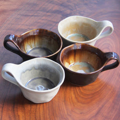 Sophisticated Ceramic Coffee Cups with Unique Glaze Designs and Matching Saucers-5