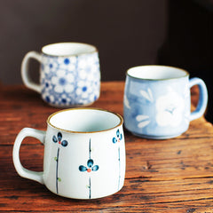 European Retro Mugs With Flower Pattern (3 styles)