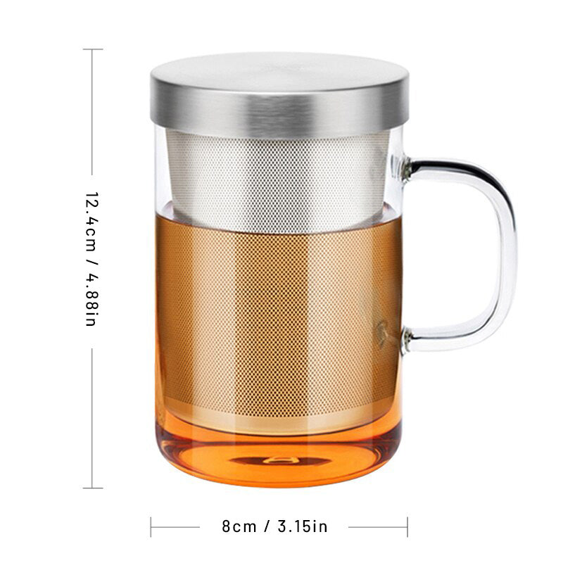 Tea Time, Anytime: Glass Infuser Mug for Your Perfect Cup