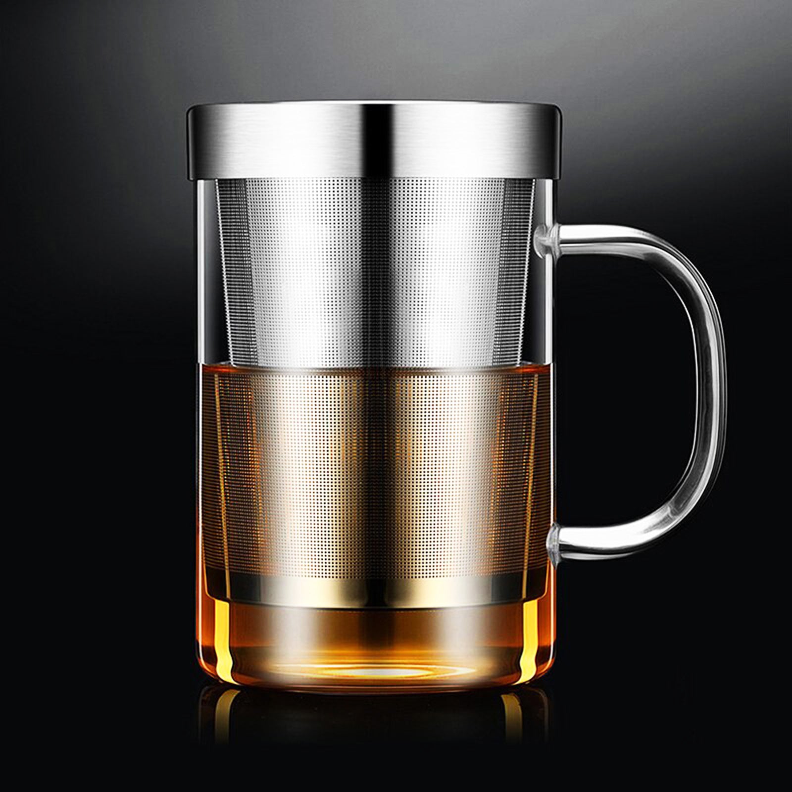 Tea Time, Anytime: Glass Infuser Mug for Your Perfect Cup