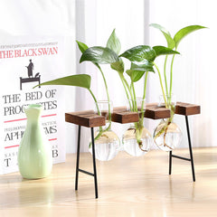 Nordic Wooden Stand Vases - A Minimalistic Botanical Showcase