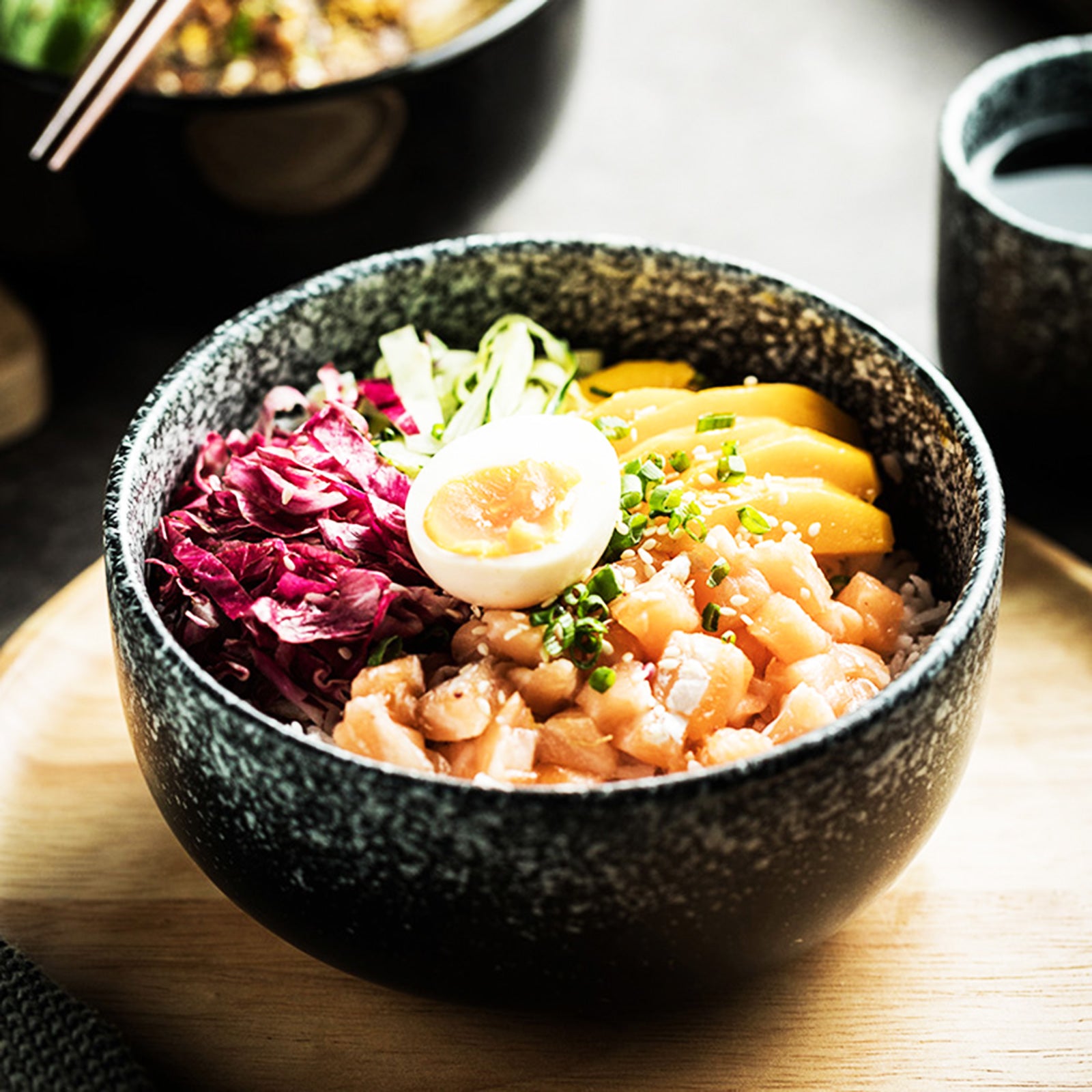 Japanese-Inspired Pigmented Noodle Bowls - Choose from 6 Styles and 2 Sizes